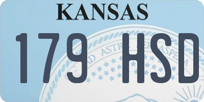 KS license plate 179HSD
