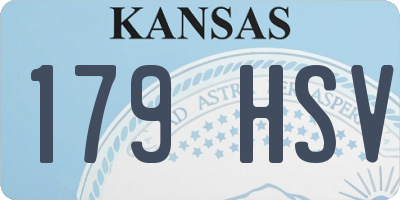 KS license plate 179HSV