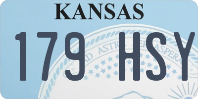 KS license plate 179HSY