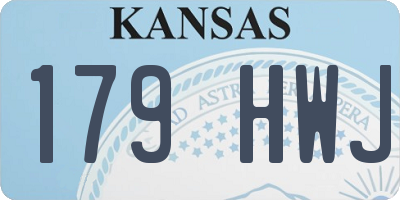 KS license plate 179HWJ
