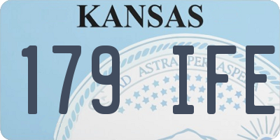 KS license plate 179IFE