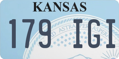 KS license plate 179IGI