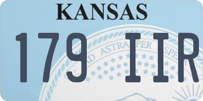 KS license plate 179IIR