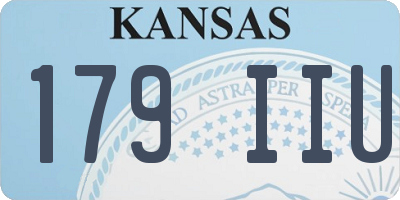 KS license plate 179IIU