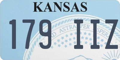KS license plate 179IIZ