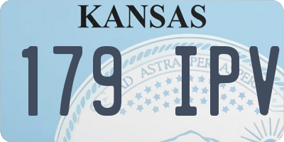 KS license plate 179IPV