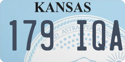 KS license plate 179IQA