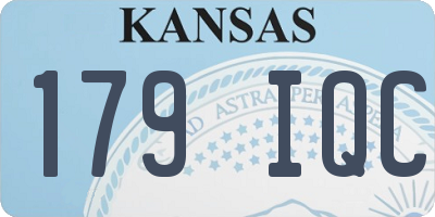 KS license plate 179IQC