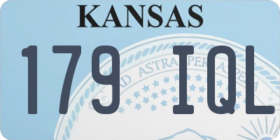KS license plate 179IQL
