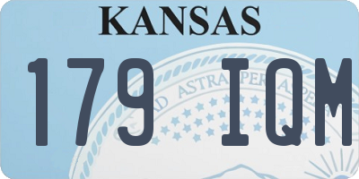 KS license plate 179IQM