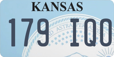 KS license plate 179IQO