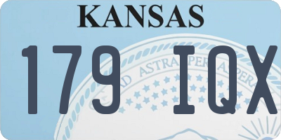 KS license plate 179IQX