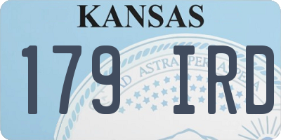 KS license plate 179IRD