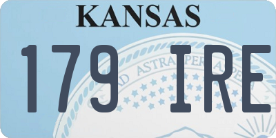 KS license plate 179IRE