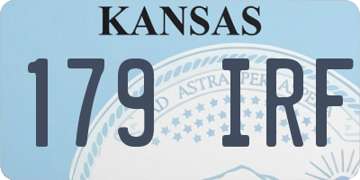 KS license plate 179IRF
