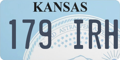 KS license plate 179IRH
