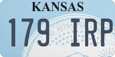 KS license plate 179IRP