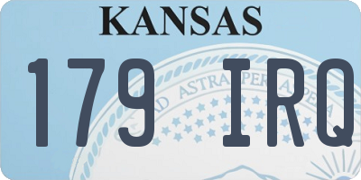 KS license plate 179IRQ