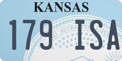 KS license plate 179ISA