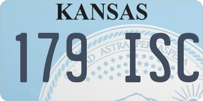 KS license plate 179ISC