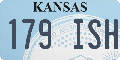 KS license plate 179ISH