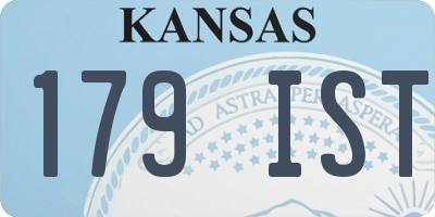 KS license plate 179IST