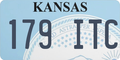 KS license plate 179ITC