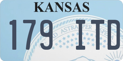 KS license plate 179ITD
