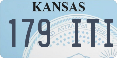 KS license plate 179ITI