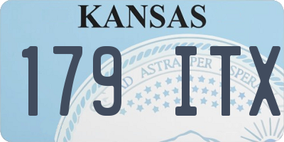 KS license plate 179ITX