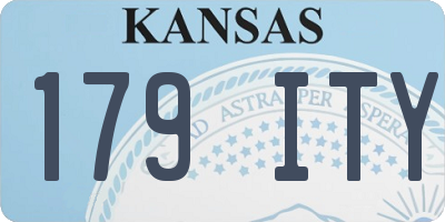 KS license plate 179ITY