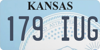KS license plate 179IUG