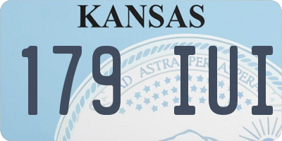 KS license plate 179IUI