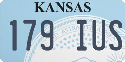 KS license plate 179IUS