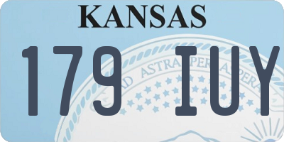 KS license plate 179IUY