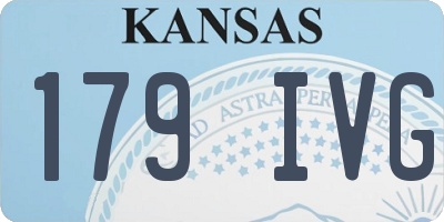 KS license plate 179IVG