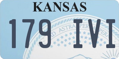 KS license plate 179IVI