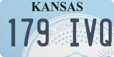 KS license plate 179IVQ