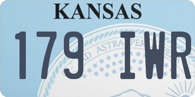 KS license plate 179IWR