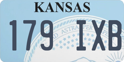 KS license plate 179IXB