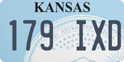 KS license plate 179IXD