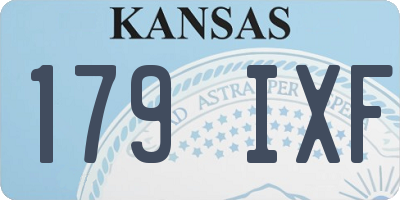 KS license plate 179IXF