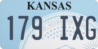 KS license plate 179IXG