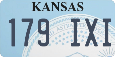 KS license plate 179IXI
