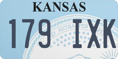 KS license plate 179IXK