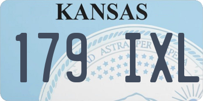 KS license plate 179IXL
