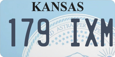 KS license plate 179IXM