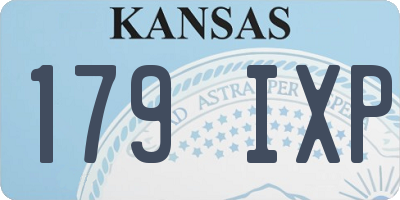 KS license plate 179IXP