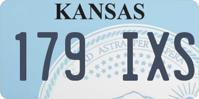 KS license plate 179IXS