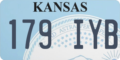 KS license plate 179IYB